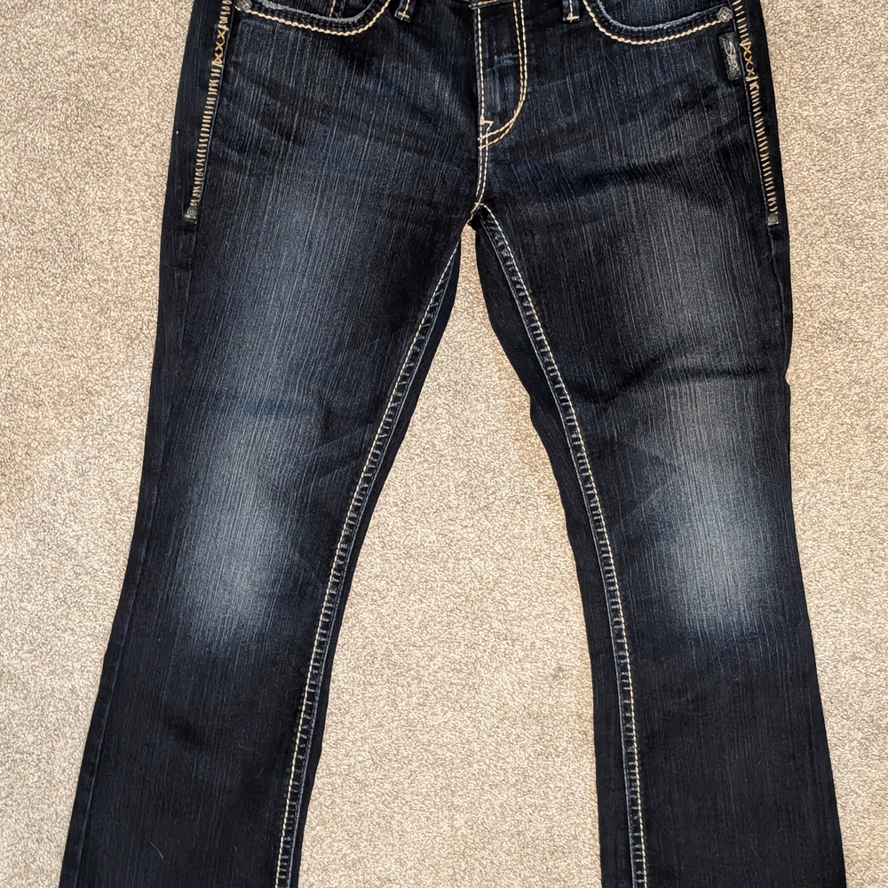 Silver Jeans Dark Indigo Straight Leg Jeans